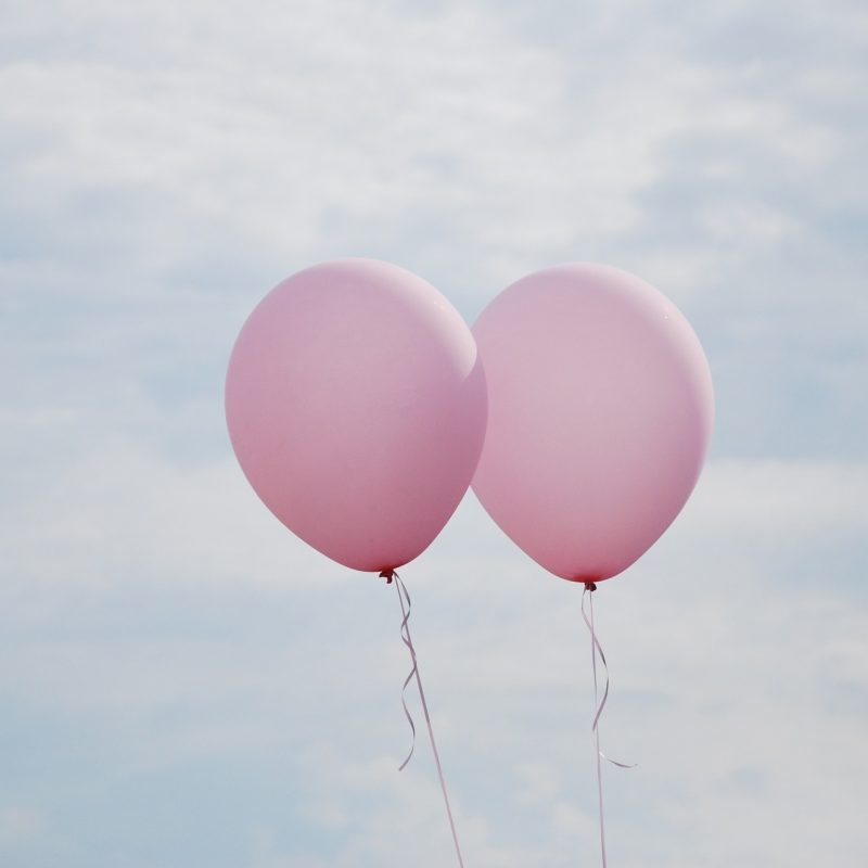 pink balloons